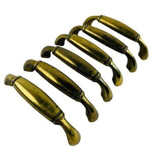Vintage Solid Brass Draw Pull Handles Hardware 3 in Lot 6 u